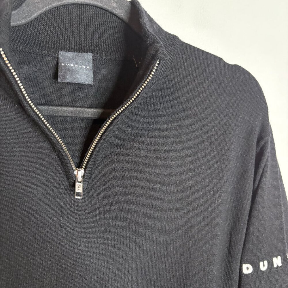 Dunning Black Wool Half Zip Pullover Sweater - image 2